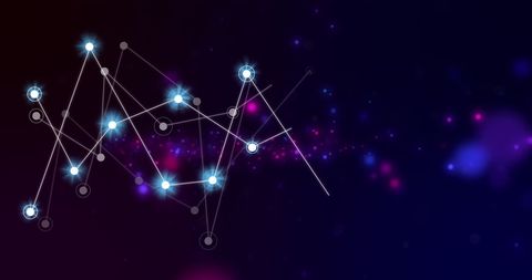 Glowing Digital Network Connections on Dark Background - Download Free Stock Images Pikwizard.com
