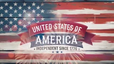 Vintage American Flag Design Featuring Patriotic Banner and Fireworks