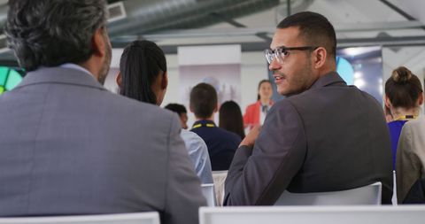 Business Professionals Engaged at Corporate Seminar - Download Free Stock Images Pikwizard.com