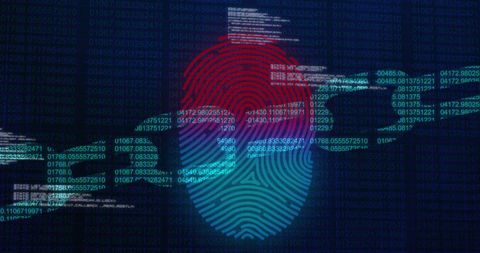 Colorful Digital Fingerprint with Data Chain Illustrating Cyber Security - Download Free Stock Images Pikwizard.com