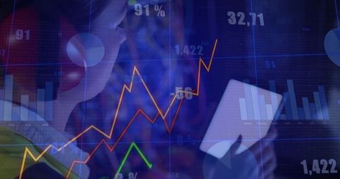 Focused Female Professional Analyzing Financial Market Trends