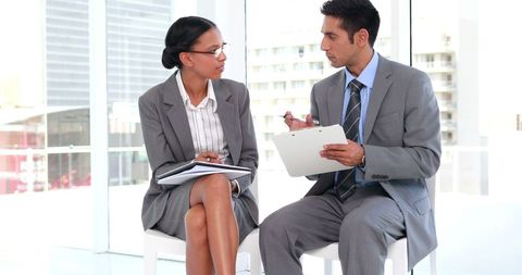 Professional Business Discussion in Bright Corporate Office - Download Free Stock Images Pikwizard.com