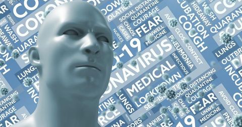 Conceptual Pandemic Representation with Words and Virus Icons - Download Free Stock Images Pikwizard.com