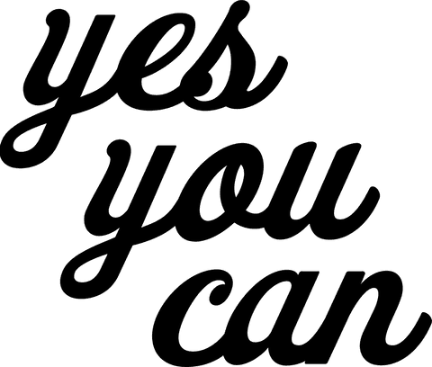 Motivational Transparent Text Design Saying Yes You Can - Download Free Stock Videos Pikwizard.com