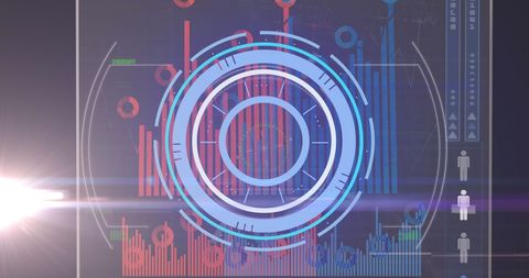 Digital Data Interface with Futuristic Graphics and Light Effect - Download Free Stock Images Pikwizard.com