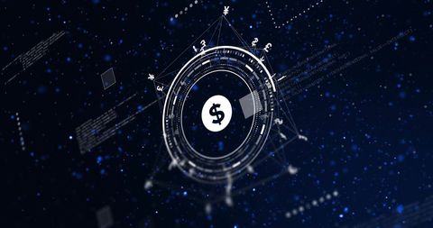 Futuristic Digital Currency with American Dollar Symbol - Download Free Stock Images Pikwizard.com