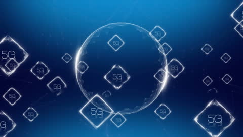 Futuristic 5G Globe Concept with Data Connections