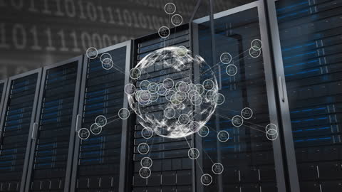 Digital Network of Connections Over Computer Servers