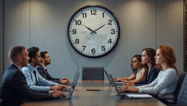 Corporate team meeting in modern conference room
