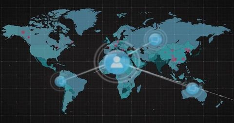 Activating global network pulse from central africa with radiating node connections