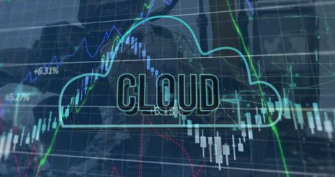 Cloud Computing and Financial Graph Analysis Concept - Download Free Stock Images Pikwizard.com