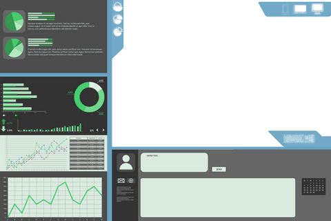 Digital Interface with Transparent Business Data Widgets - Download Free Stock Videos Pikwizard.com