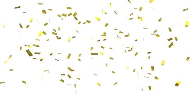 Bright Gold Confetti Falling Against White Background Celebration Concept - Download Free Stock Images Pikwizard.com