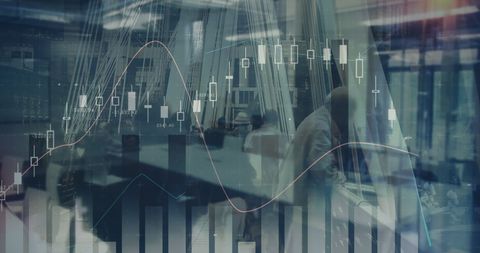 Financial Data Processing in Open Office with Digital Interface Overlay - Download Free Stock Images Pikwizard.com