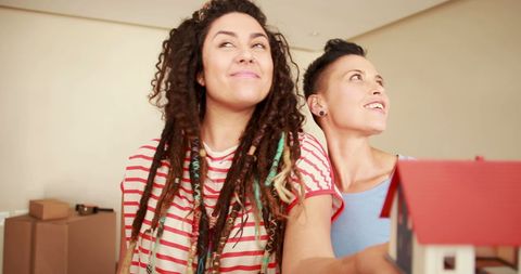 Couple moving into new home excited about future