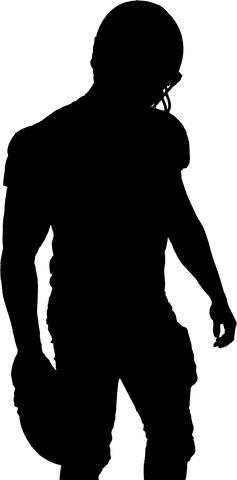 Silhouette of Football Player Holding Ball Against Transparent Background - Download Free Stock Videos Pikwizard.com