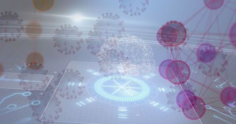 COVID-19 Cells Interacting with Digital Brain and Networks