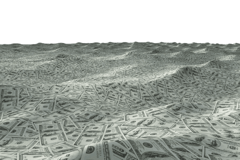 transparent wavy surface of us dollar bills spreading out - Download Free Stock Videos Pikwizard.com