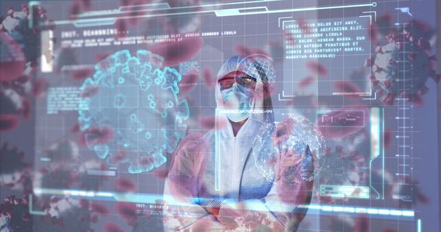 Medical Researcher Analyzing Coronavirus on High-Tech Interface - Download Free Stock Images Pikwizard.com