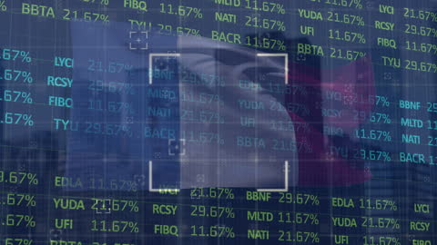 Abstract Financial Data Charts with Moving Layers