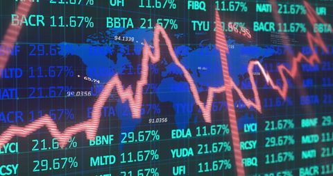 Abstract Thinking: Digital Financial Data Overlay on World Map - Download Free Stock Images Pikwizard.com