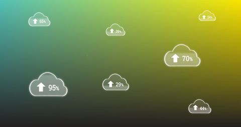 Cloud Computing Uploading Data Percentages Technology Concept - Download Free Stock Images Pikwizard.com