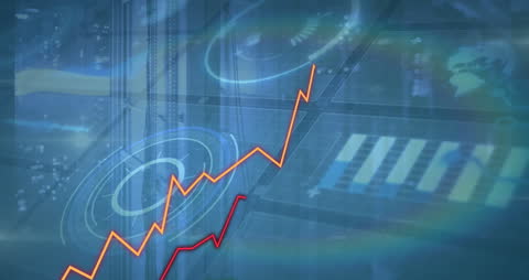 Dynamic Stock Market Animation over Digital Interface