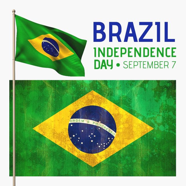 Perfect for commemorating and honoring Brazil's Independence Day on September 7. Ideal for social media graphics, posters, invitations, and educational materials.