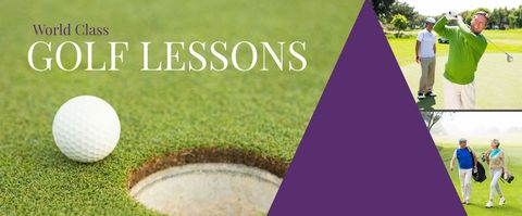 Elite Golf Lessons Promotional Banner for Coaching Services - Download Free Stock Templates Pikwizard.com
