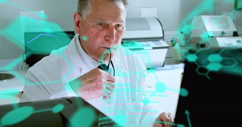 Senior Scientist Analyzing Data in Advanced Laboratory - Download Free Stock Images Pikwizard.com
