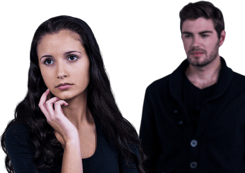 Transparent Couple Deep in Thought Relationship Concept - Download Free Stock Videos Pikwizard.com