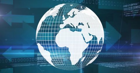 Digital World with Financial Data and Arrows - Download Free Stock Images Pikwizard.com