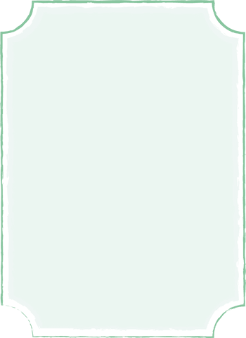 Light Green Decorative Frame on Transparent Background