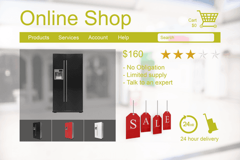 transparent online refrigerator sale digital interface - Download Free Stock Videos Pikwizard.com
