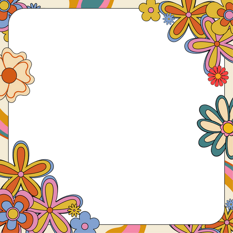 Retro Flower Frame on Transparent Background with Pastel Hues - Download Free Stock Videos Pikwizard.com