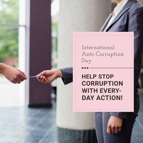 International Anti-Corruption Day Awareness Design - Download Free Stock Templates Pikwizard.com