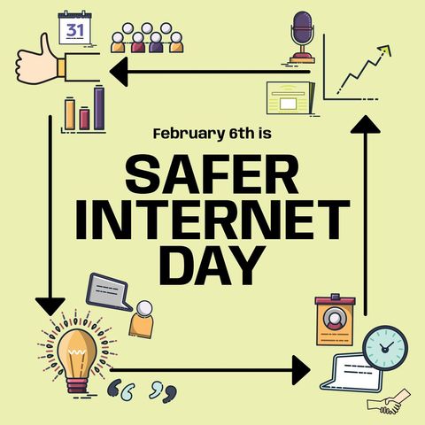 Safer Internet Day Awareness with Cyber Symbols - Download Free Stock Templates Pikwizard.com