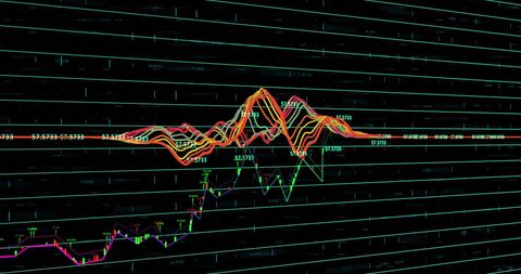 Dynamic Financial Data Displayed on Neon Graphs - Download Free Stock Images Pikwizard.com