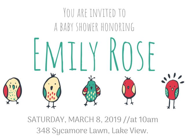 This charming baby-shower invitation features a delightful bird theme with pastel and playful designs, perfect for a spring event. Ideal for expectant parents looking to add a creative and fun touch to their celebrations. The invite's designs can be used for social media event announcements, printable party invitations, or DIY invitation cards for personal baby shower parties.