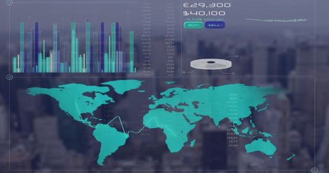 global financial analytics with digital graphs and world map - Download Free Stock Images Pikwizard.com