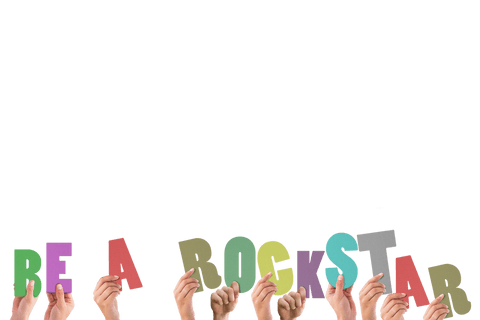 Hands Holding Colorful Be a Rockstar Transparent Letters - Download Free Stock Videos Pikwizard.com