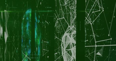 Abstract Data Processing and Geometric Connections - Download Free Stock Images Pikwizard.com