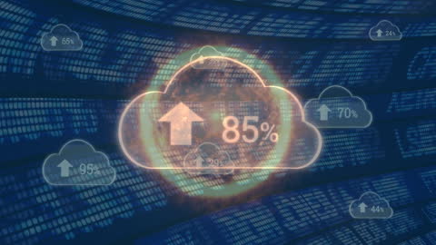 Digital Cloud Data Processing with Stock Market Animation