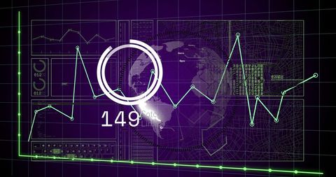 Digital Data Visualization with Global Connection Concept - Download Free Stock Images Pikwizard.com
