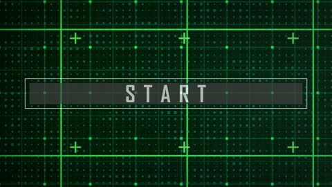 Futuristic Digital Grid with Start Button Interface