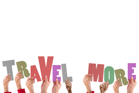 Diverse Hands Holding Transparent 'Travel More' Signs - Download Free Stock Videos Pikwizard.com