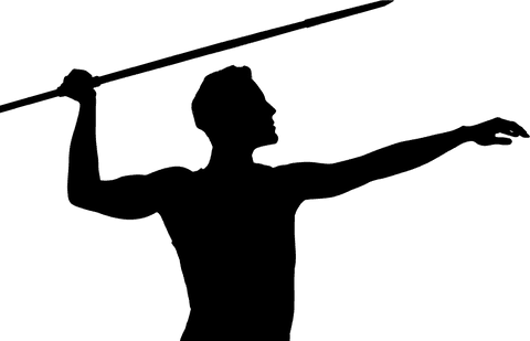 athlete javelin throw silhouette on transparent background - Download Free Stock Videos Pikwizard.com