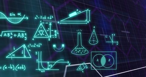 Digital Display of Mathematical Formulae and Scientific Diagrams - Download Free Stock Images Pikwizard.com