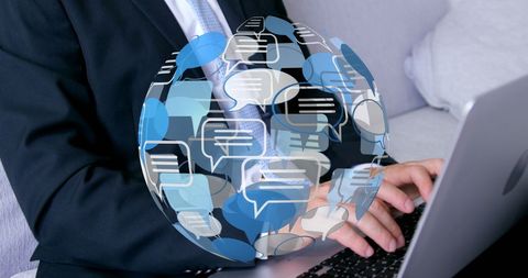 Business Professional Utilizing Digital Communication Tools - Download Free Stock Images Pikwizard.com