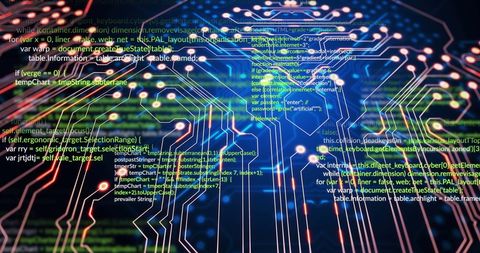 Abstract Concept of Digital Data Processing on Circuit Board - Download Free Stock Images Pikwizard.com